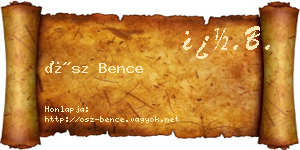 Ősz Bence névjegykártya